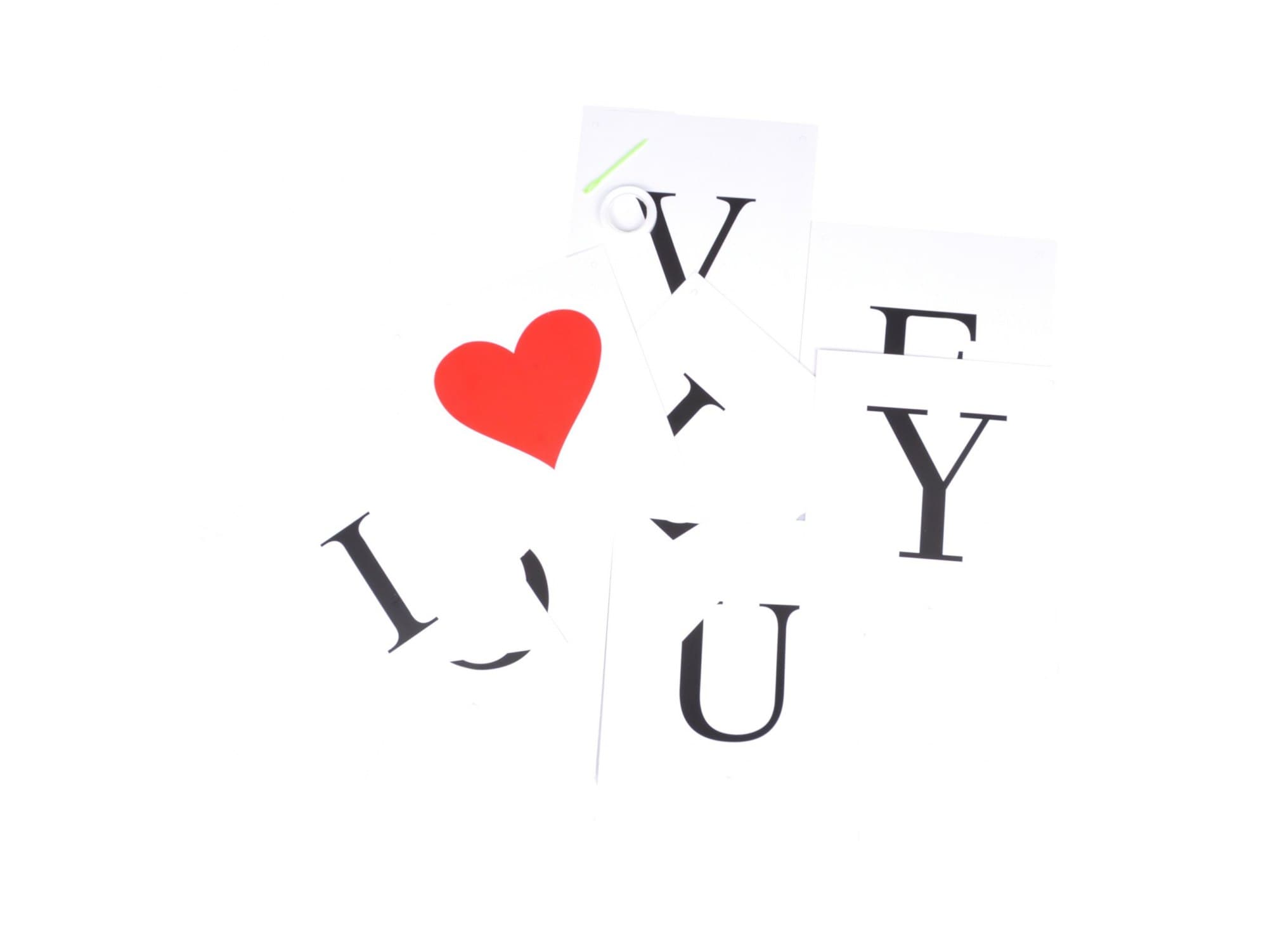 Girlanda baner i love you czerwone serce na walentynki zaręczyny